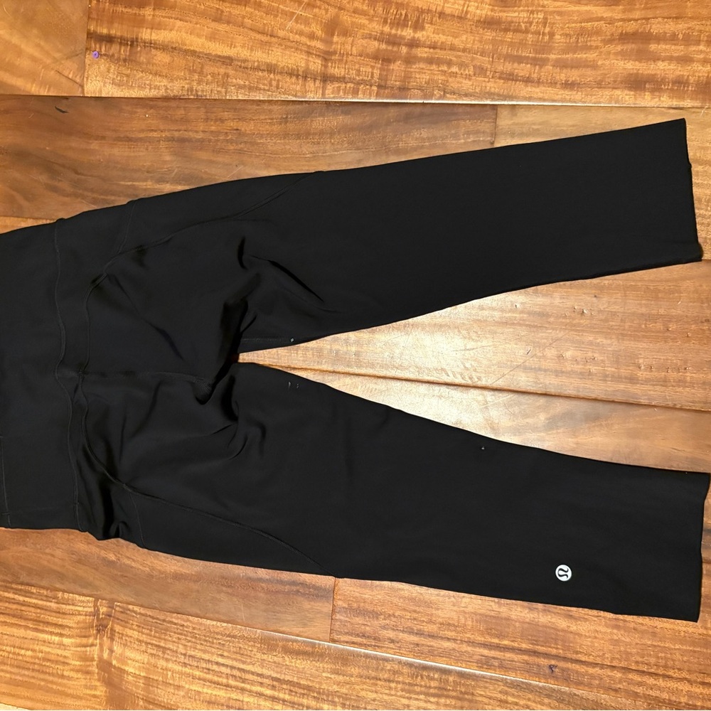 lululemon Women’s Black Leggings Size 4 High Rise Athletic (0829)
